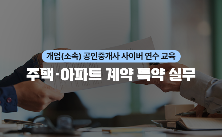 개업(소속)공인개업(소속)공인중개사 주택·아파트 계약 특약 실무